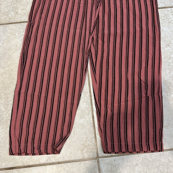Urban Outfitters Cottage Striped Pull On Pants S Pockets - Picture 6 of 7